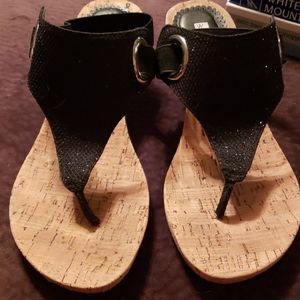 Black & cork White Mountain sandals - 7 1/2